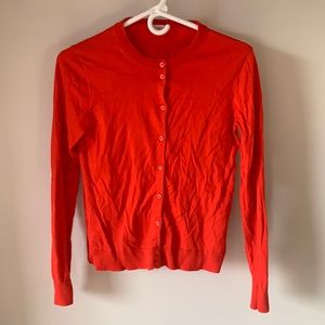 The Caryn Cardigan J.Crew Orange Long Sleeve Size Small